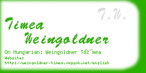 timea weingoldner business card